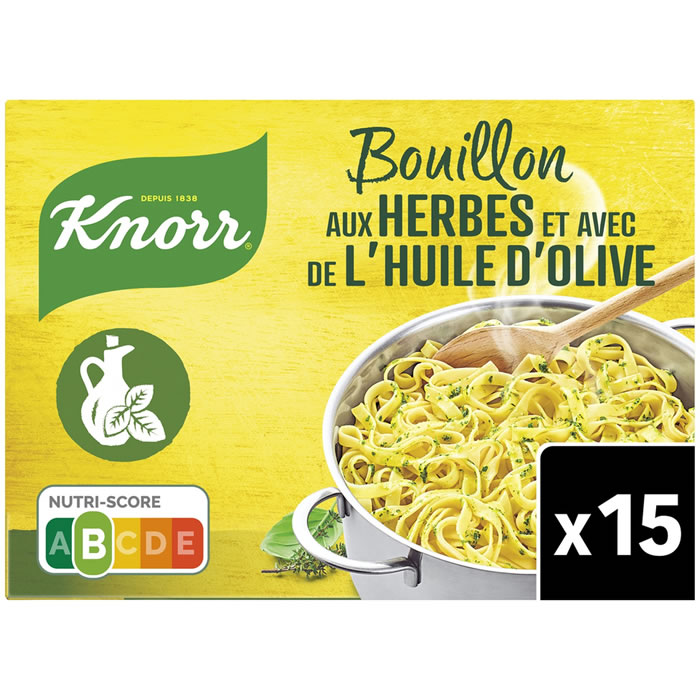 KNORR – Bouillon d’herbes et huile d’olive en cube – 150g
