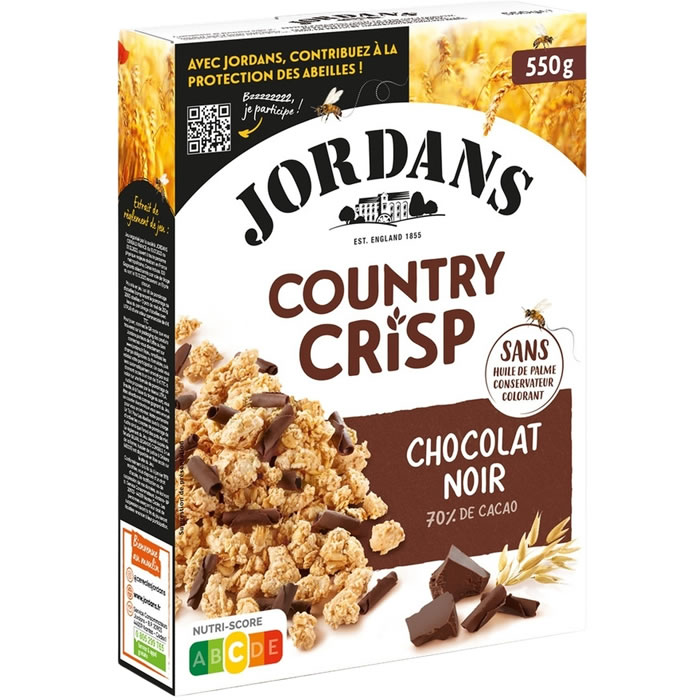 JORDANS – Country Crisp Céréales pépites au chocolat noir 550g