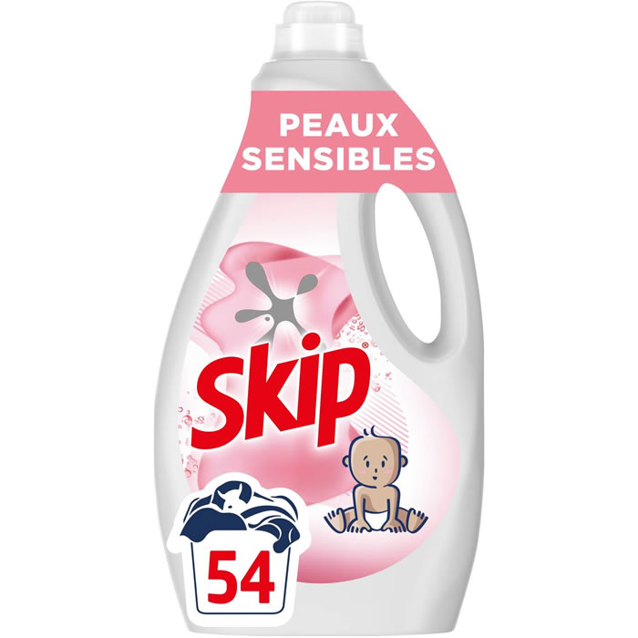 SKIP Lessive liquide pour peaux sensibles Grand Format 54 lavages