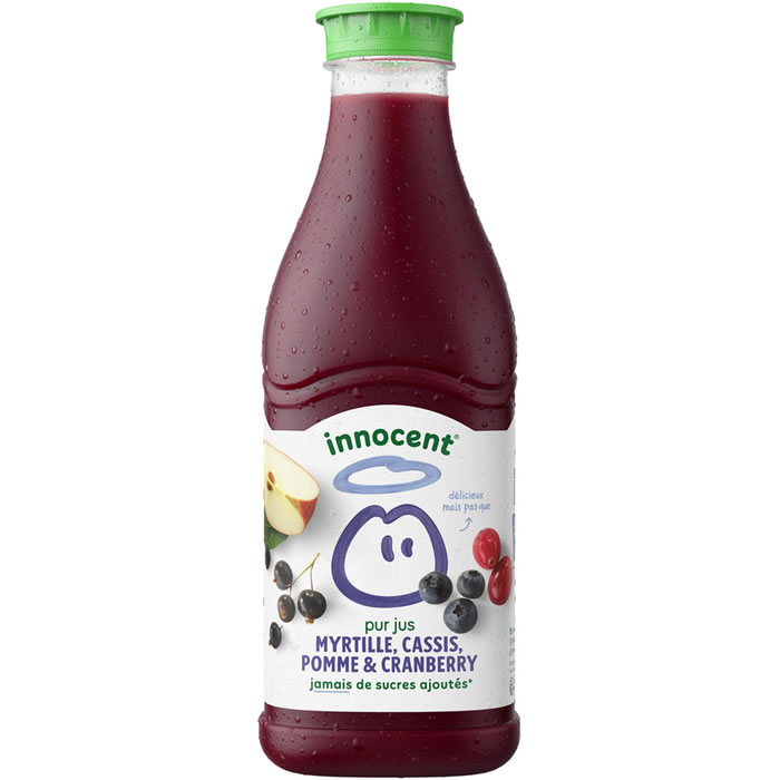 INNOCENT – Pur jus de myrtille, cassis, pomme et cranberry 90cl