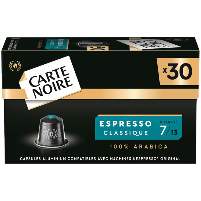 CARTE NOIRE – Capsules espresso classique N°7 30 capsules
