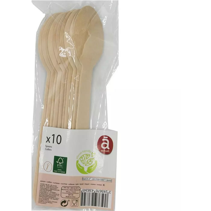 ACTUEL Cuillères en bois (10 pièces)