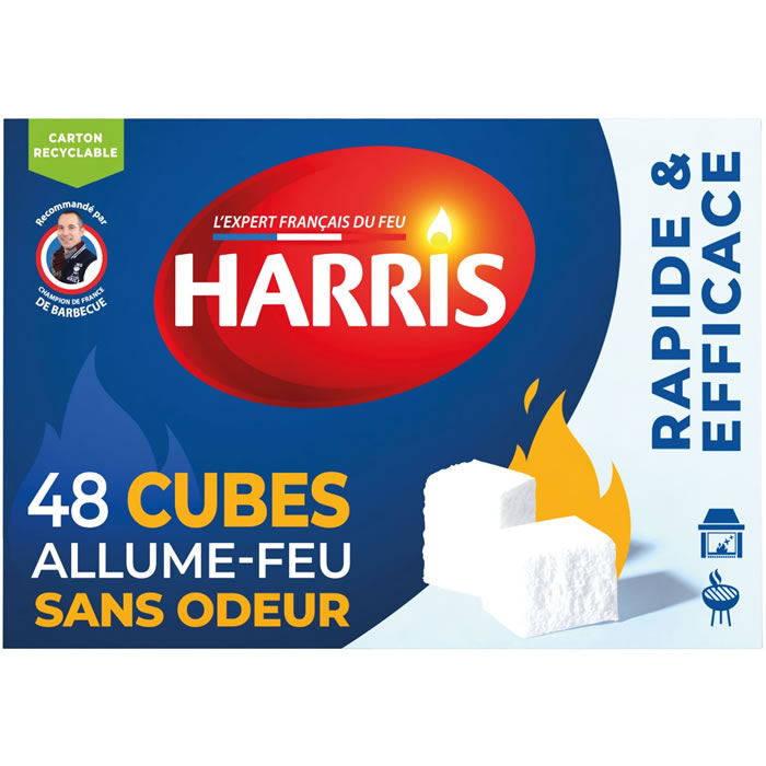 HARRIS Cubes allume‑feu sans odeur (48 cubes)