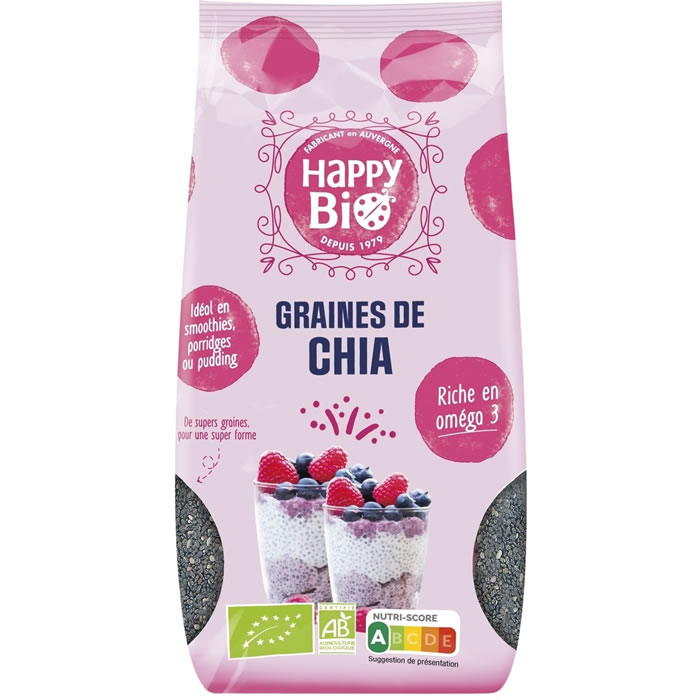 HAPPY BIO – Graines de chia bio 250g