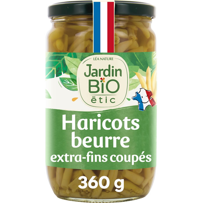 JARDIN BIO Étic – Haricots beurre extra fin coupés bio 360 g