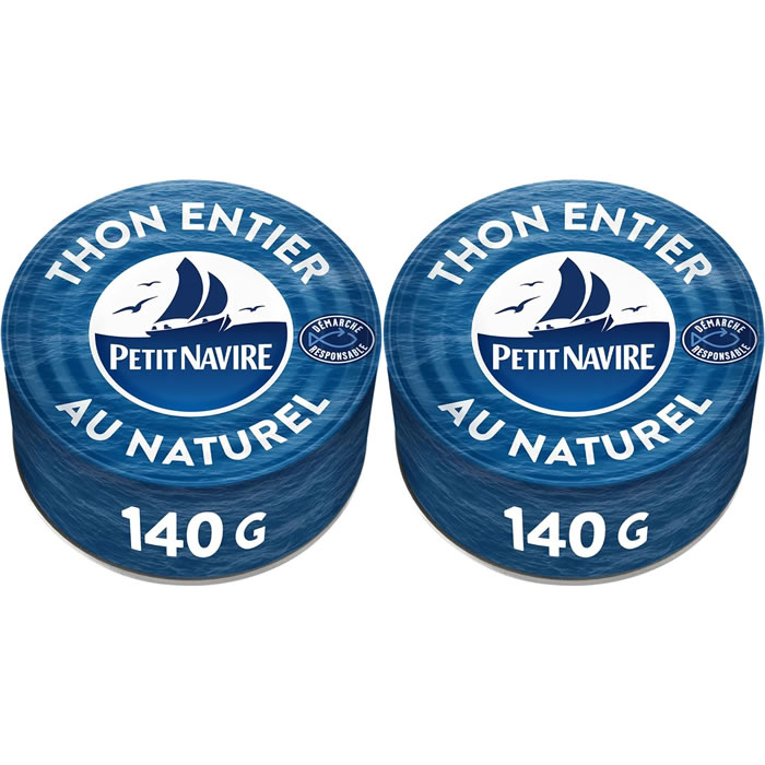 PETIT NAVIRE – Thon entier au naturel 2x140g
