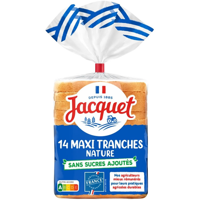 Jacquet – Pain de mie nature sans sucres ajoutés 550g
