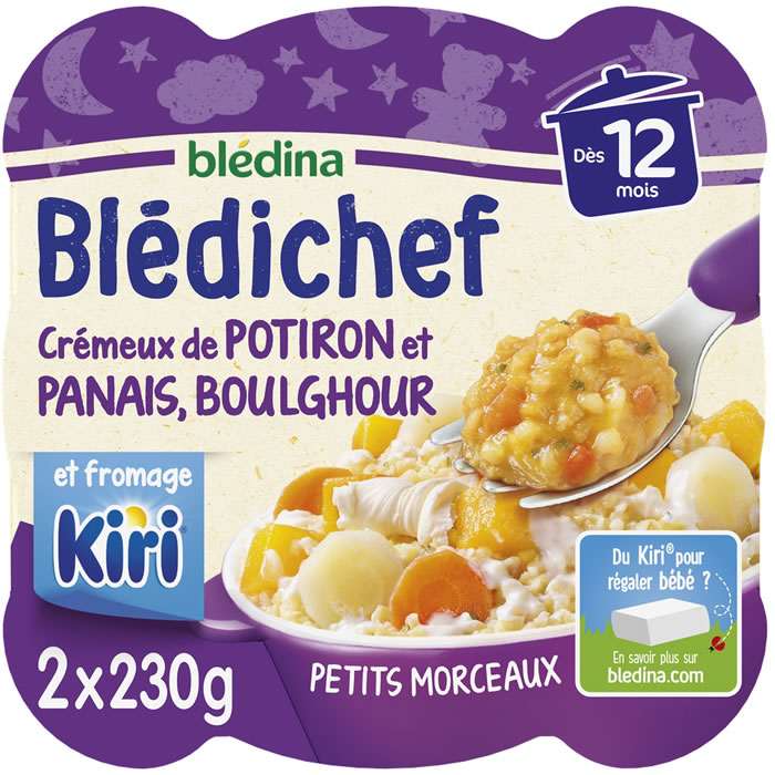 BLEDINA Blédichef – Potiron, panais, boulgour & Kiri 2×230 g