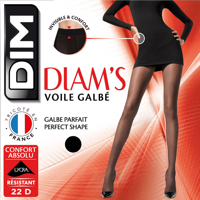 DIM Diam’s Collants voile galbé noir taille 2 22D