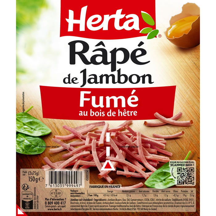 HERTA Râpé de jambon fumé