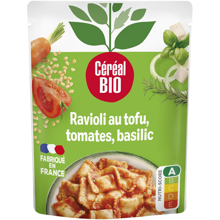 CEREAL BIO – Ravioli au tofu, tomates et basilics micro-ondes bio