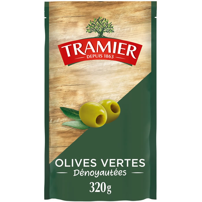 TRAMIER – Olives vertes dénoyautées – 320 g