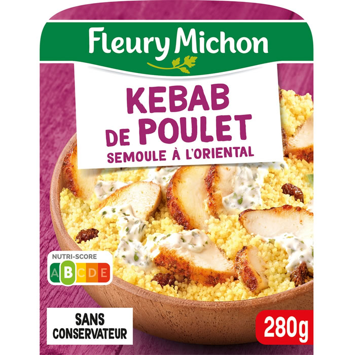 FLEURY MICHON – Kebab de poulet et sa semoule à l’orientale 280g