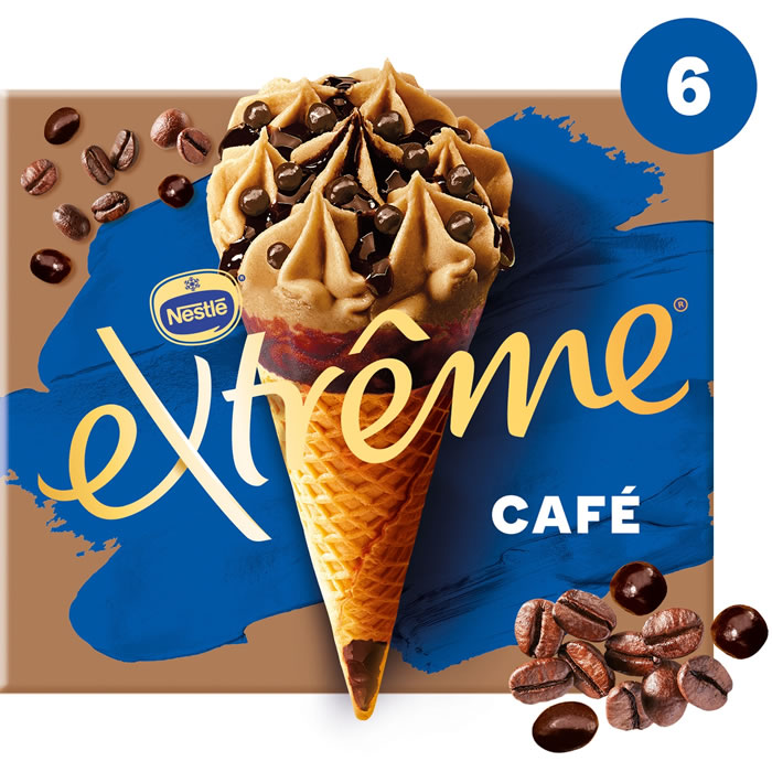 EXTRÊME – Cônes glacés au café 6x71g