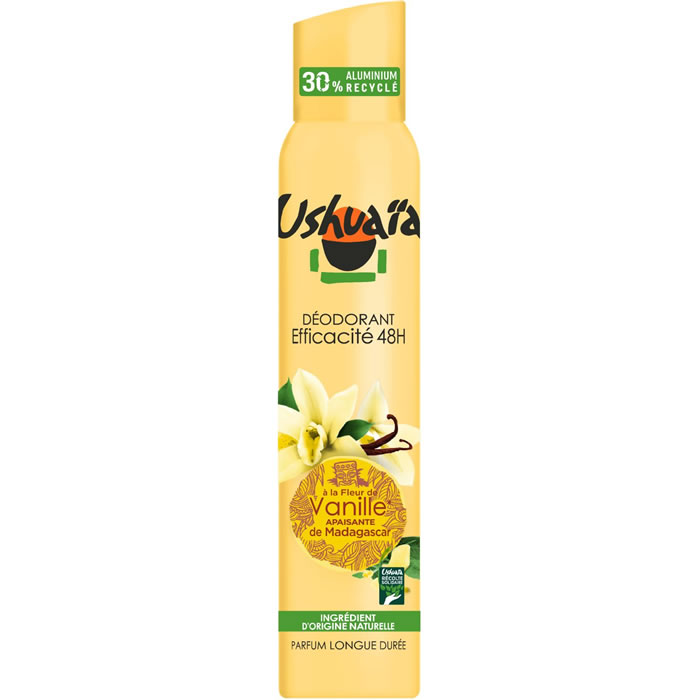 USHUAIA – Déodorant spray à la vanille 48h 200 ml
