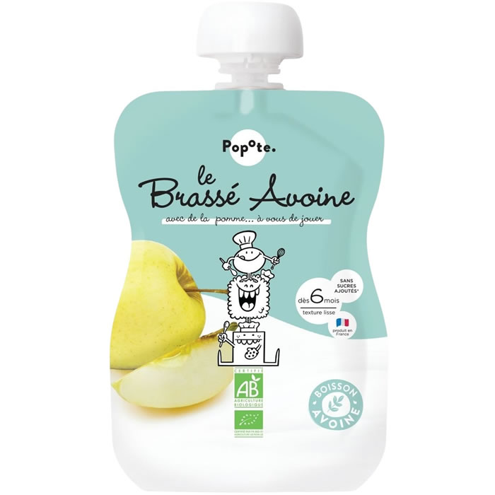 POPOTE – Gourde brassé avoine pomme 100 g