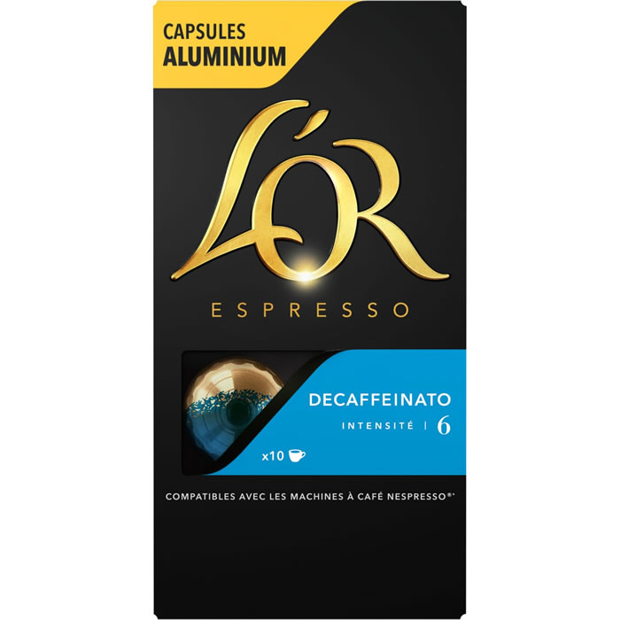 L’OR Espresso – Capsules de café décaféiné N°6 (10 capsules)