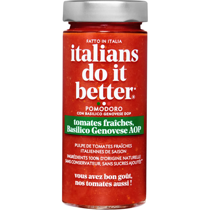 ITALIANS DO IT BETTER – Sauce tomates et basilic – 290g