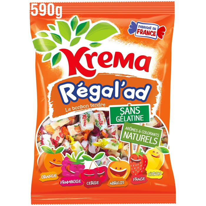 KREMA Régal’ Ad Bonbons tendres aux fruits 590g