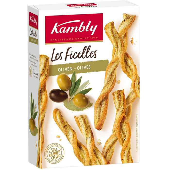 KAMBLY Ficelles aux olives vertes et noires 100g