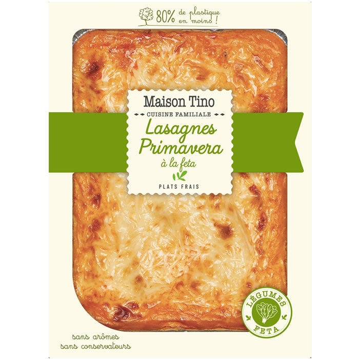 Maison Tino – Lasagnes primavera de légumes à la feta 900g
