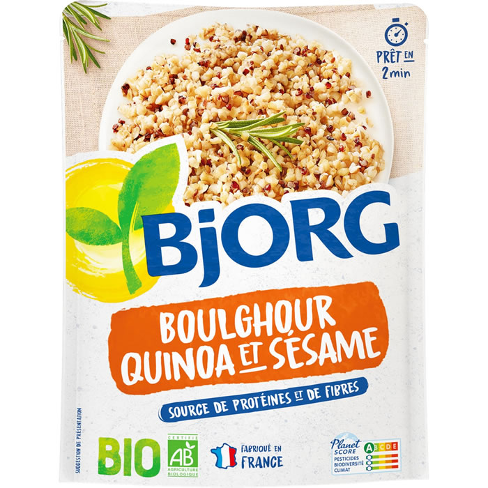 BJORG – boulgour, quinoa et sésame micro-ondes bio 250g