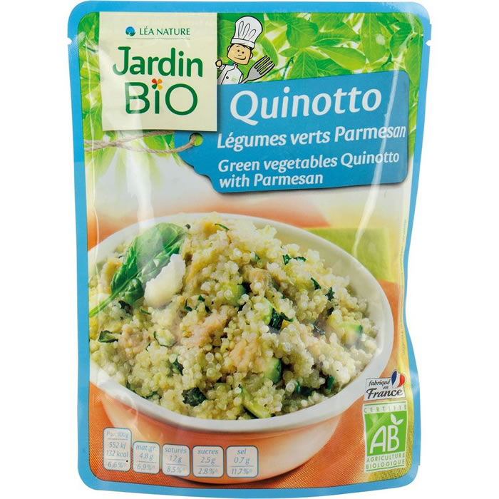 JARDIN BIO – Quinoa aux légumes verts et parmesan micro-ondes bio