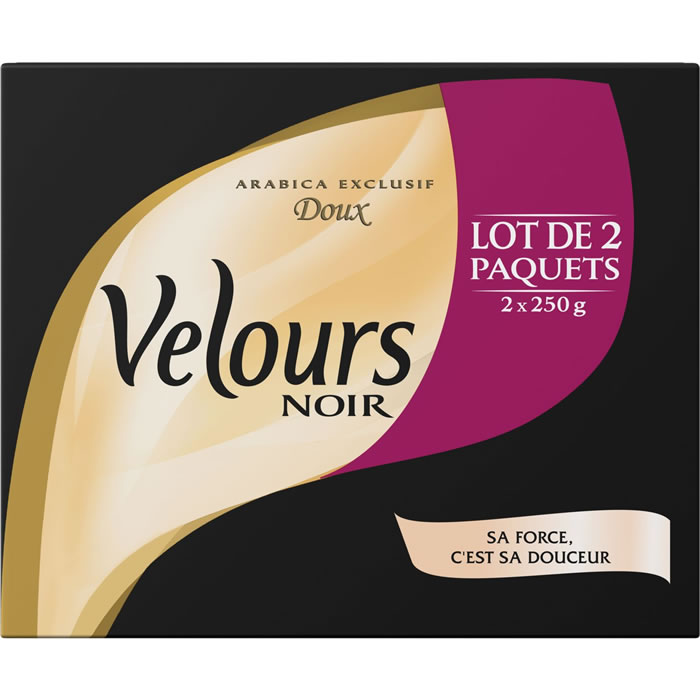 VELOURS NOIR – Café moulu pur arabica 2x250g