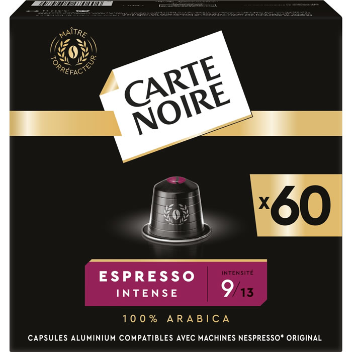 CARTE NOIRE – Capsules de café espresso intense N°9 60 capsules
