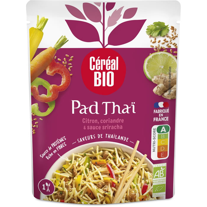 CEREAL BIO – Pad Thaï au citron, coriandre sauce sriracha micro-ondes bio