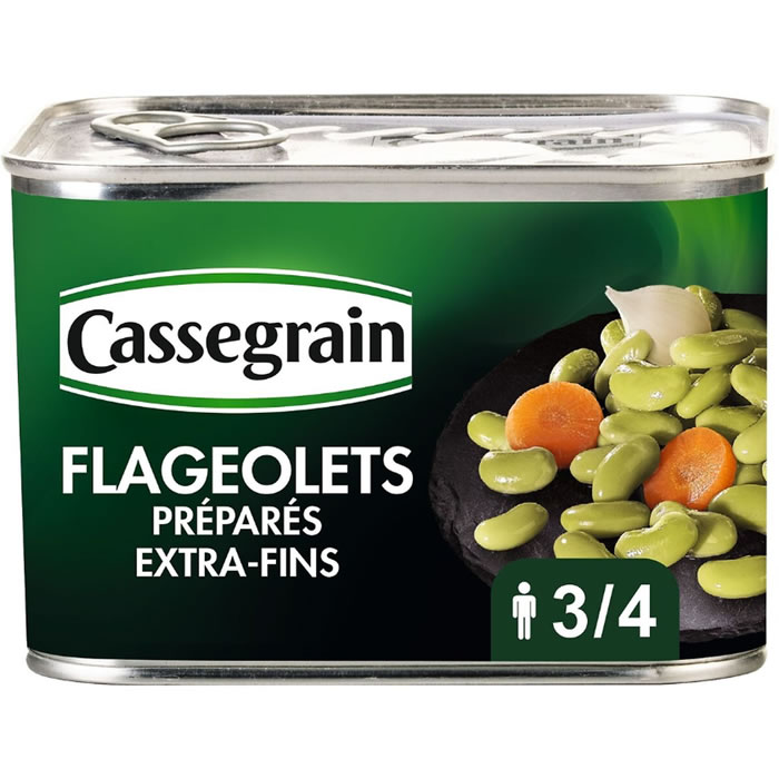 CASSEGRAIN – Flageolets cuisinés extra-fins 465 g