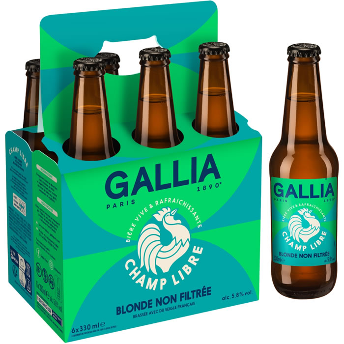 GALLIA – Bière blonde Champ Libre 6 x 33 cl