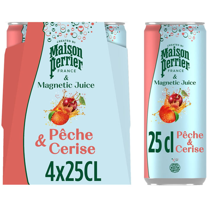 MAISON PERRIER – Magnetic Juice Pêche & Cerise 4x25cl