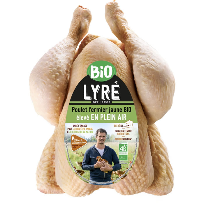 LYRE Poulet entier fermier jaune bio
