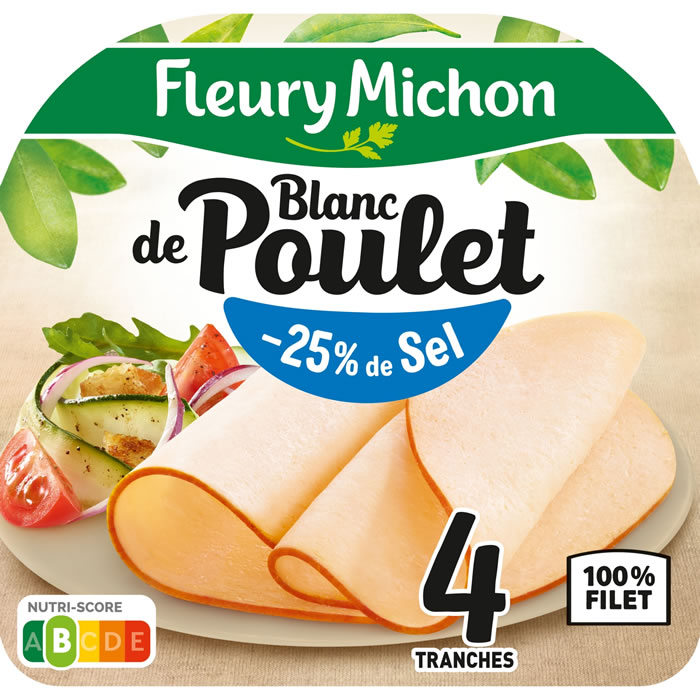 FLEURY MICHON – Blanc de poulet -25% de sel 160 g