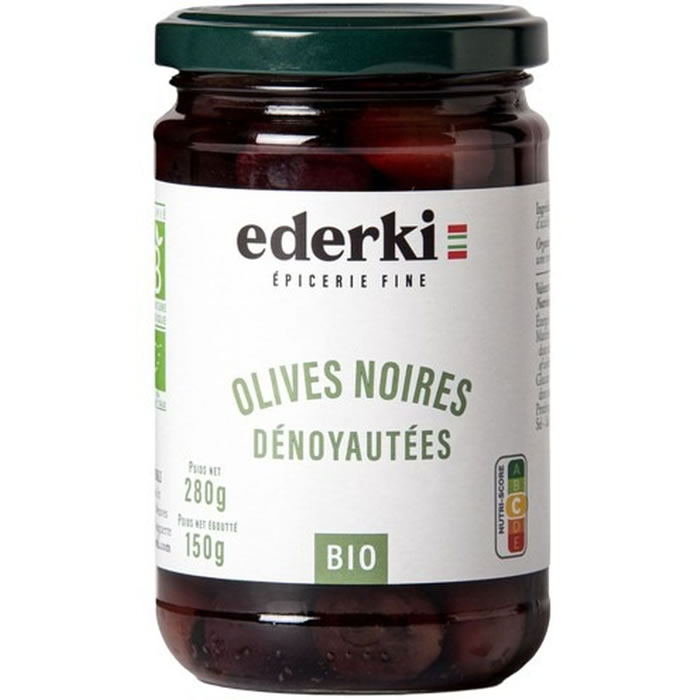 EDERKI – Olives noires dénoyautées bio – 150 g