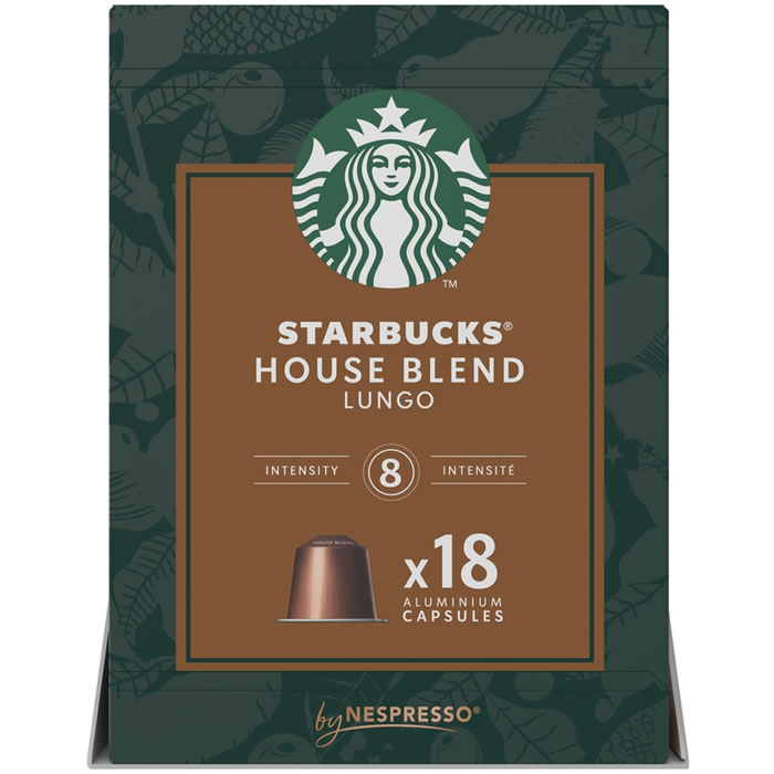 STARBUCKS House Blend – Capsules de café espresso allongé N°8 18 capsules