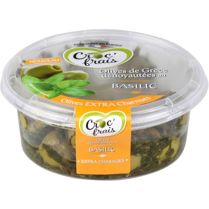 CROC’ FRAIS – Olives vertes dénoyautées au basilic