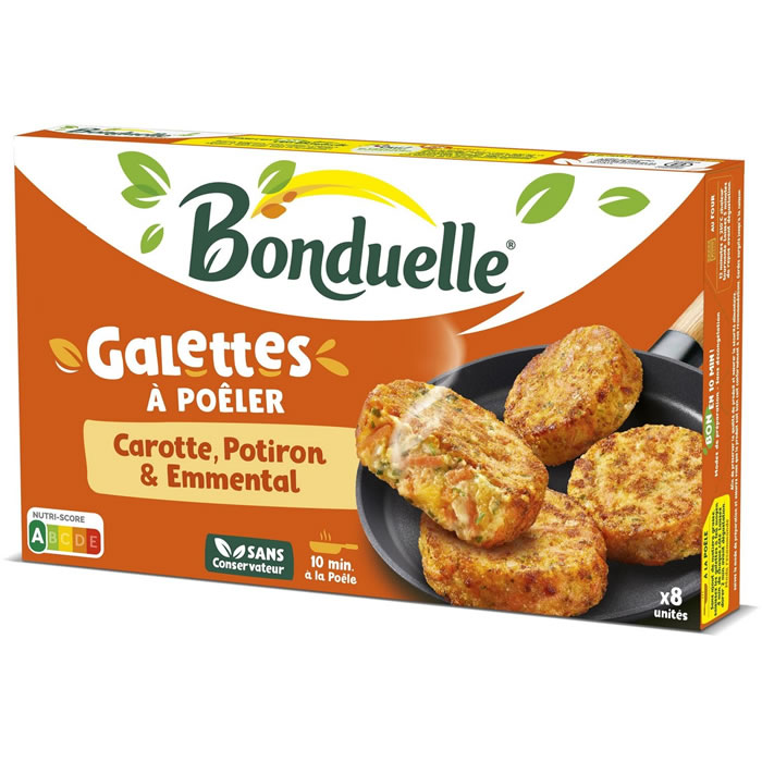 BONDUELLE – Galettes de carotte, potiron et emmental – 300g