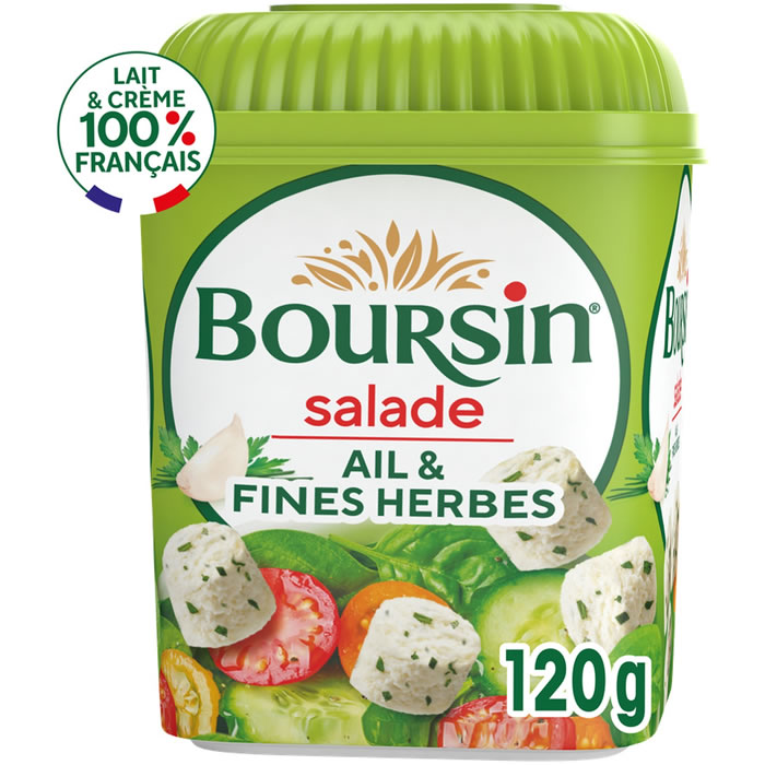 BOURSIN – Fromage frais à l’ail et fines herbes Salade & Apéritif 120g