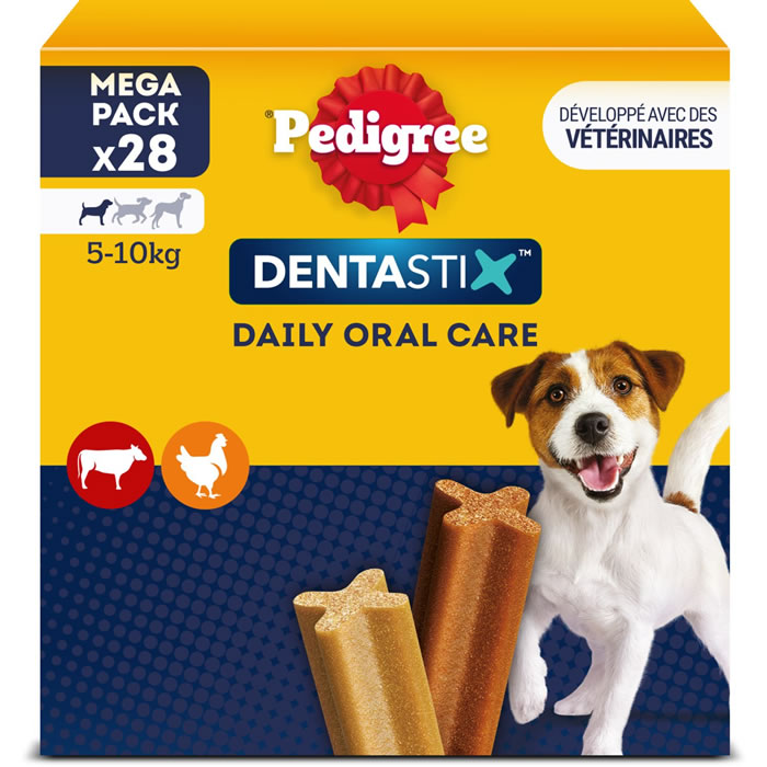 PEDIGREE Dentastix – Bâtonnets hygiène bucco-dentaire petit chien (28 x 15,7 g)