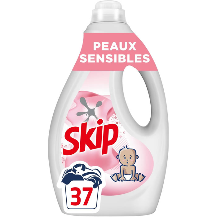 SKIP Lessive liquide pour peaux sensibles 1,6 L 37 lavages