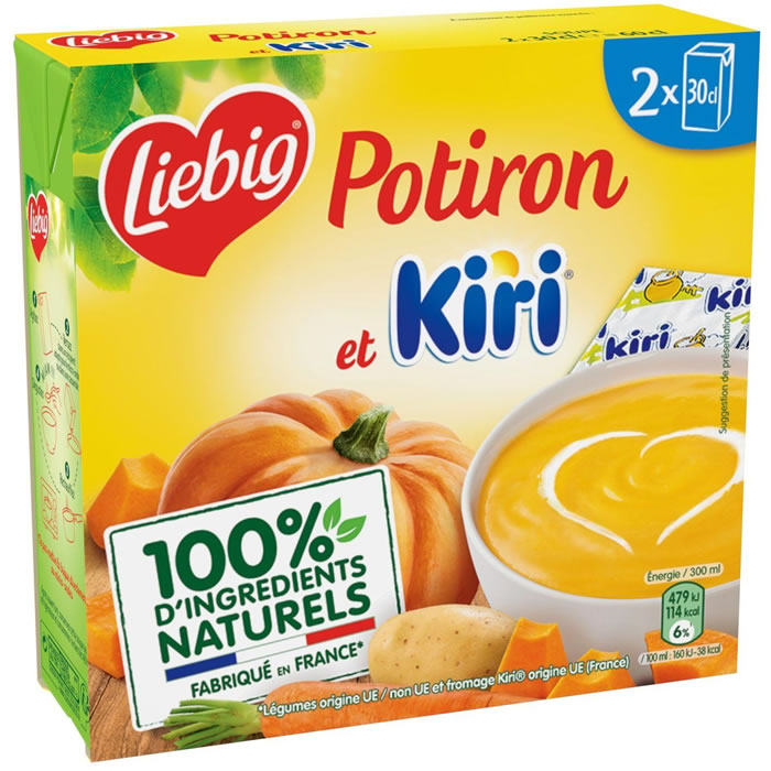 Liebig – Soupe de potiron et fromage blanc Kiri 2x30cl