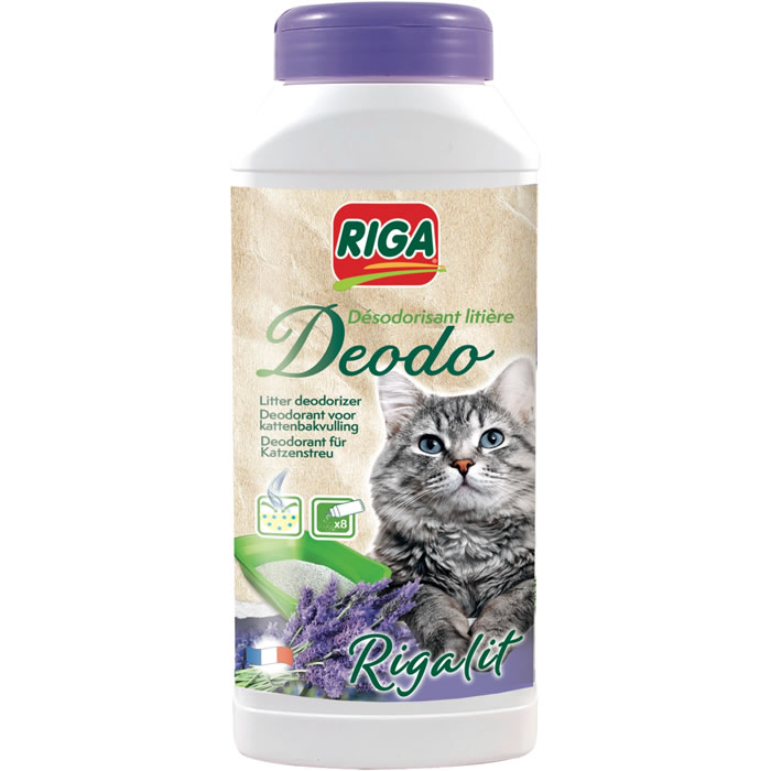 RIGA Désodorisant en poudre à la lavande pour litière (750 g)
