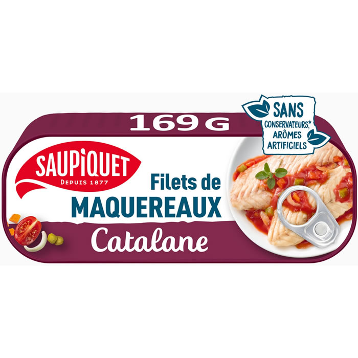 SAUPIQUET – Filets de maquereaux à la catalane 169 g