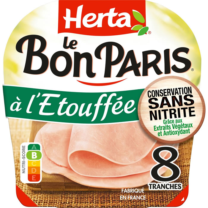 HERTA Le Bon Paris Jambon cuit à l’étouffée sans nitrite