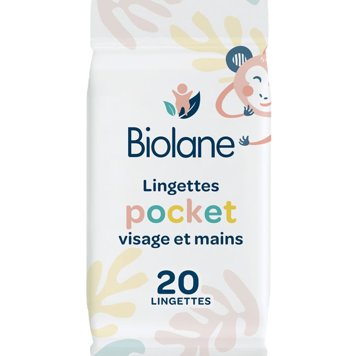 BIOLANE – Pocket Lingettes nettoyantes 20 lingettes