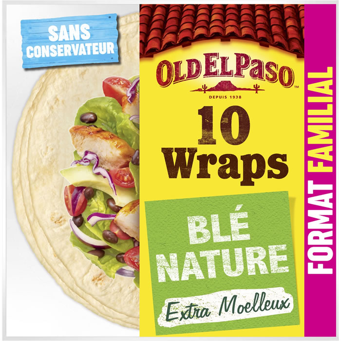 OLD EL PASO – Wraps de blé nature Grand Format 580g