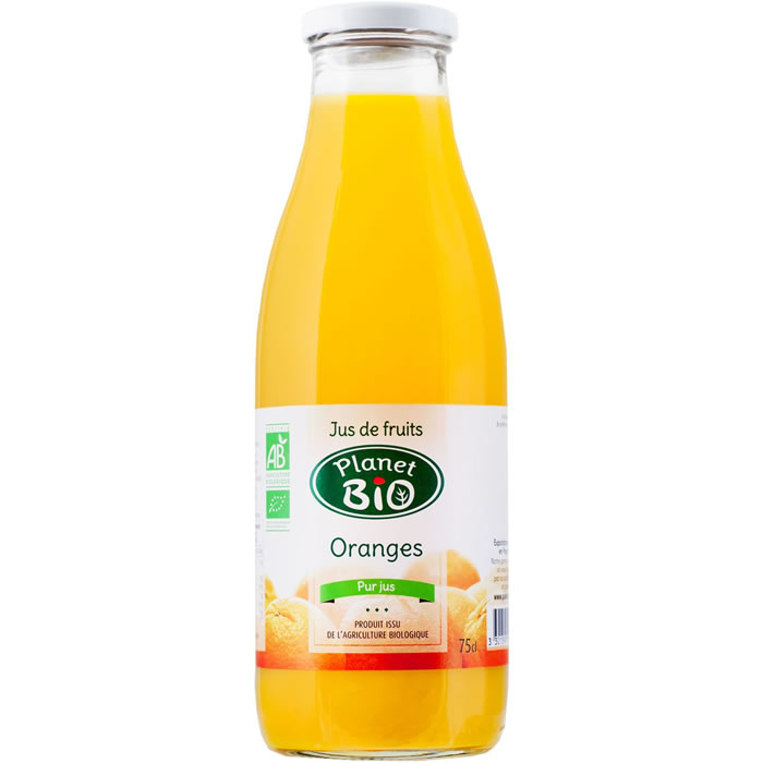 PLANET BIO – Pur jus d’orange bio 75 cl