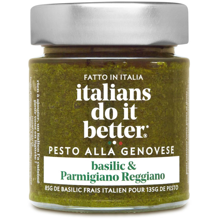 ITALIANS DO IT BETTER – Sauce pesto au basilic et parmesan – 135g